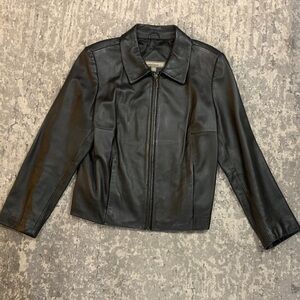 Black Leather Women's Jacket